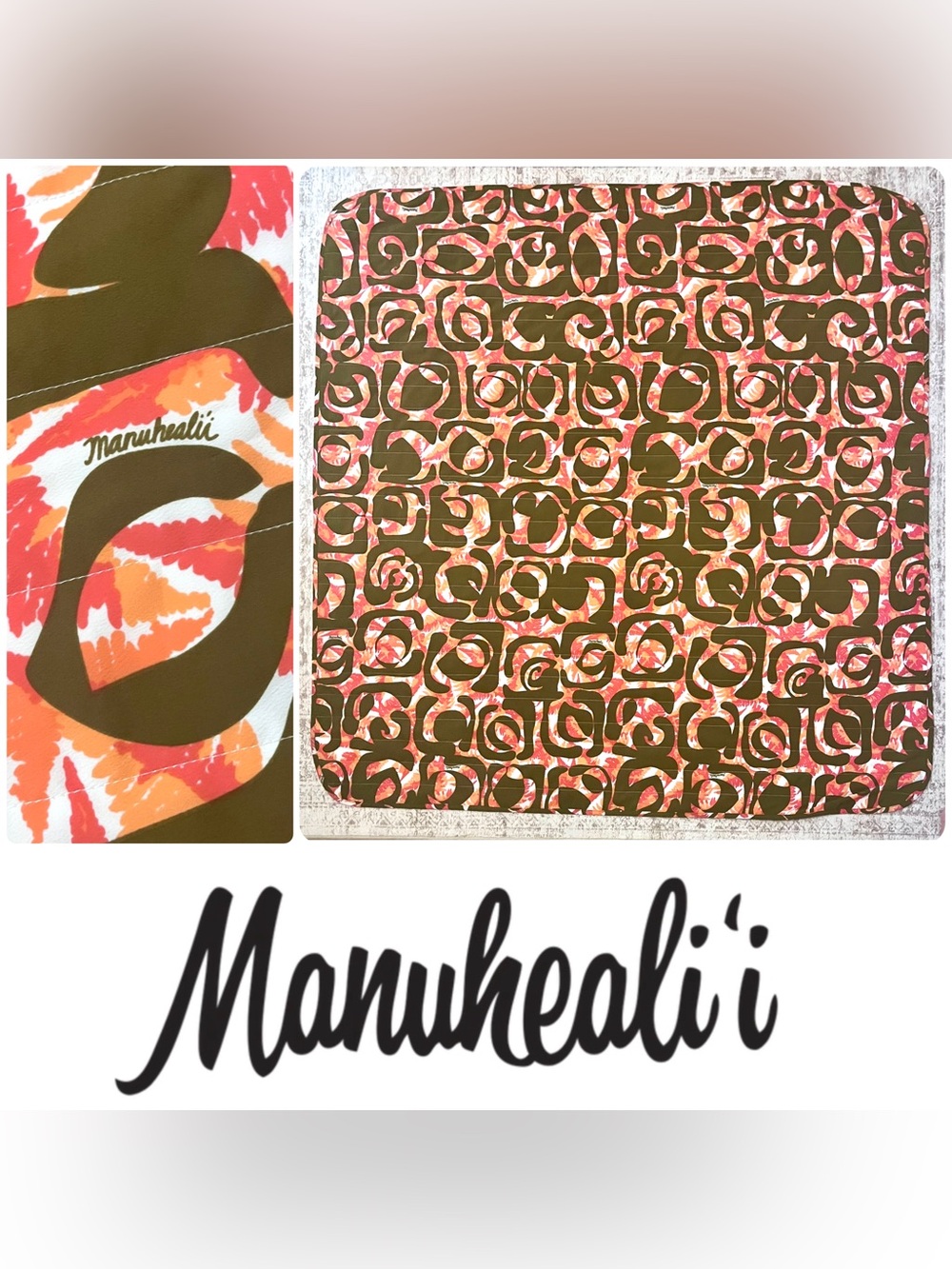 Manuheali’i Hawaii ✨ (54”x54”) Table Cloth • Kupukupu Lãnai Collection • Guava